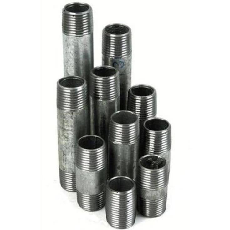 Galvaniseret nippelrør 1" - 10 stk. assorteret