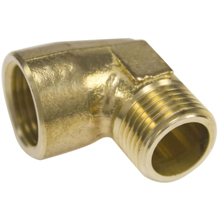 Mässing vinkel muff/nippel, 1" x 3/4"