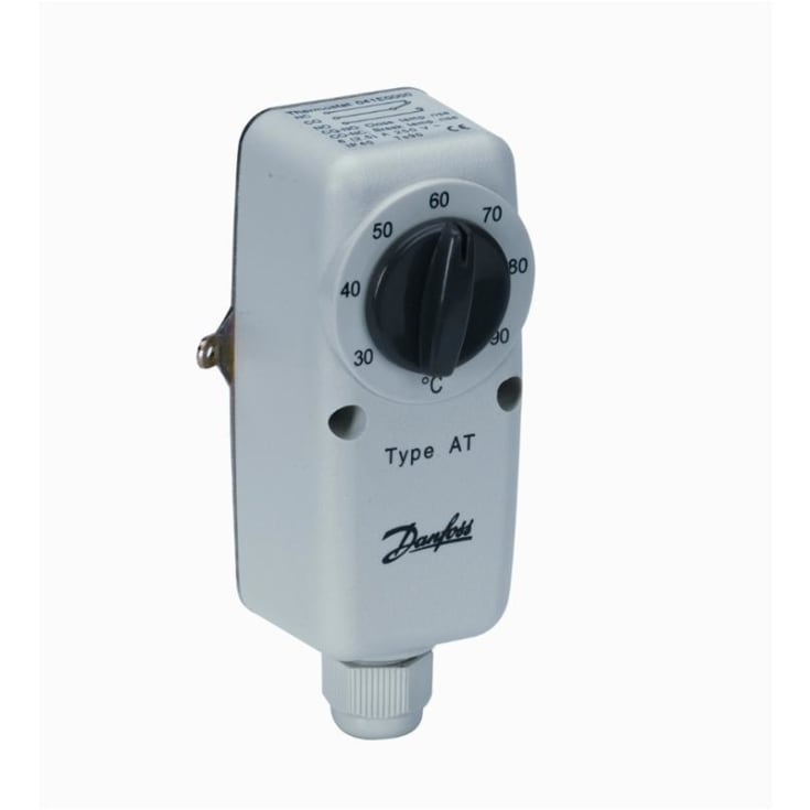AT installationstermostat, 30-90°C, diff. 6-10°C