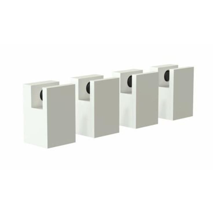 Frost Quadra speilbeslag, hvit, 4 stk