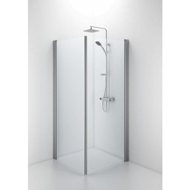 Contura Shower Space brusedør, 57 cm, klart glas, aluminium profil