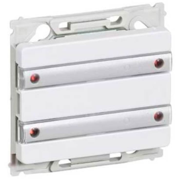 LK Opus 66 Svagstrømstryk 4 slutte med 4 lysdioder, 1 modul, Hvid