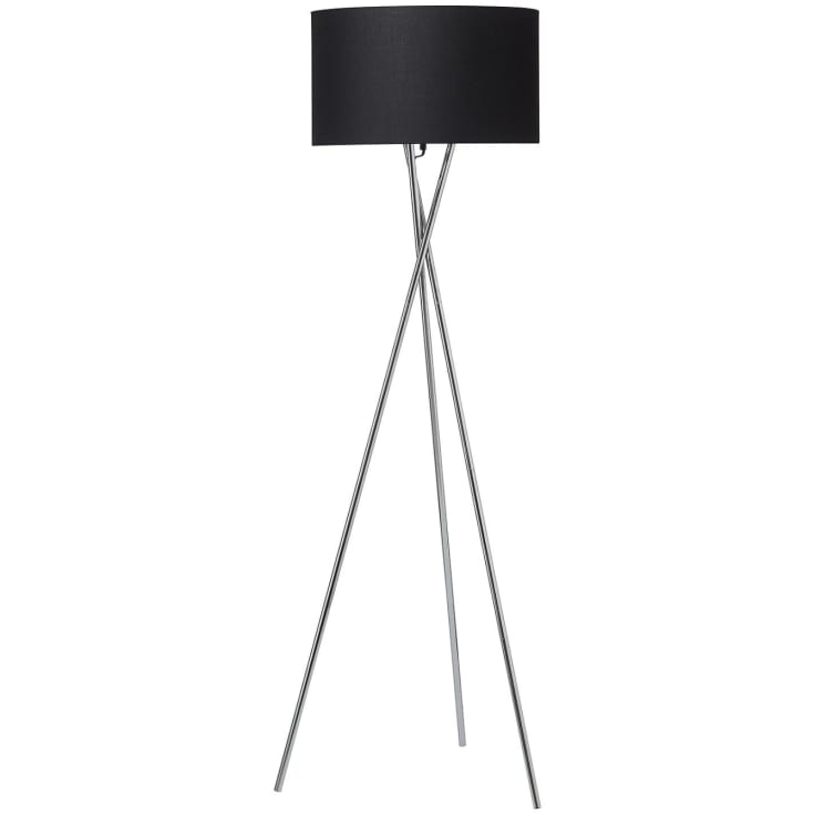 Nielsen Light Uptown golvlampa, krom med svart skärm