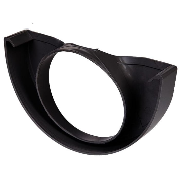 11&quot; x 75 mm Endebunn med hull sort Plasticmo