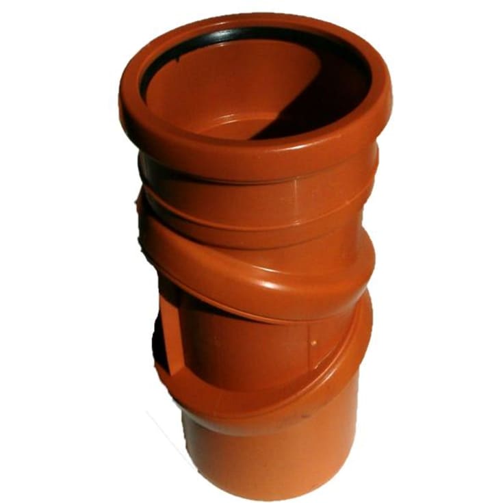 Purus PP trinløs/drejbar kloakbøjning, 110 mm,  0-90°