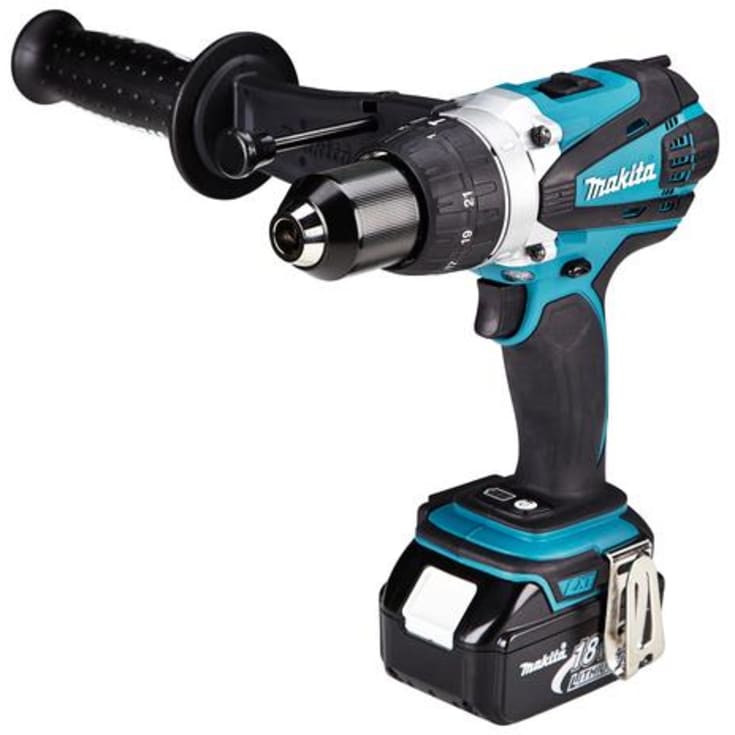 Makita DHP458 slagboremaskine m. 3 x 18V/4,0Ah batterier