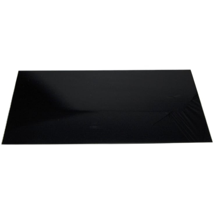 Millarco stänkplatta, 80x40 cm, svart glas