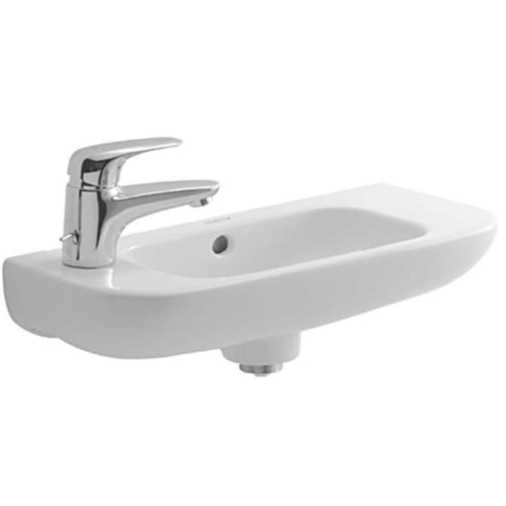 Duravit D-Code håndvask, 50x22 cm, venstre, hvid