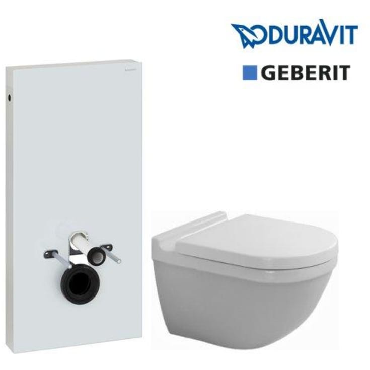 Duravit Starck 3 væghængt toiletpakke, hvid