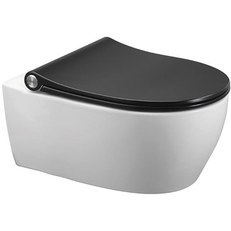 Pressalit Sway D toalettsete, soft close, avtagbar, sort