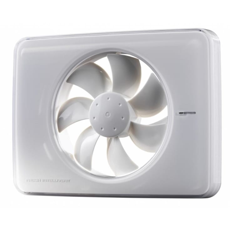 Fresh Intellivent 2.0 ventilator med hygrostatkontrol og timer, Ø100-125 mm, hvid