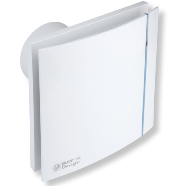 Ventilator Silent 100 CHRZ Design med timer og hygrostat