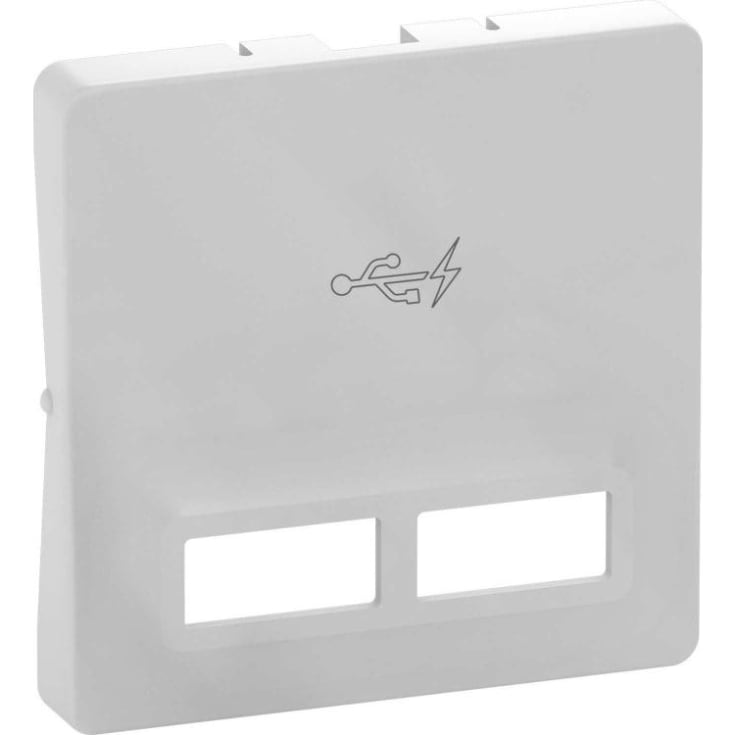 LK Fuga afdækning for 2 x USB lader, 1 modul, lysegrå
