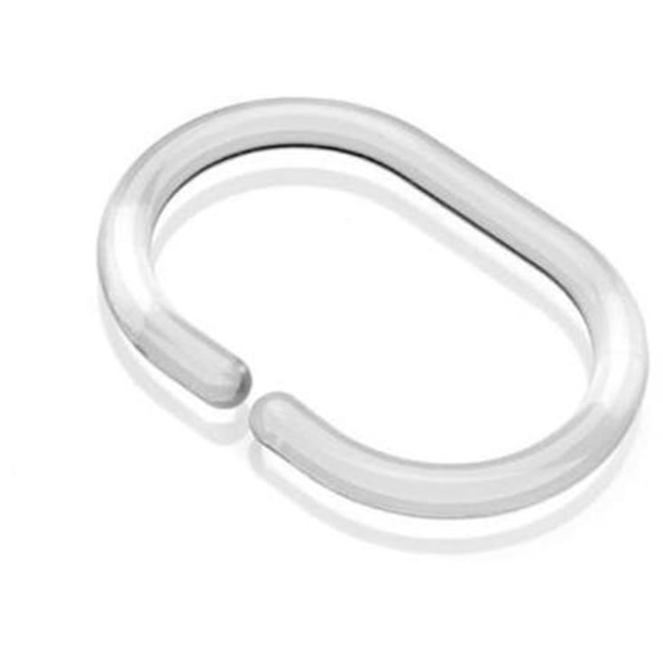 Hefe ringar till duschdraperi, 12 st, transparent