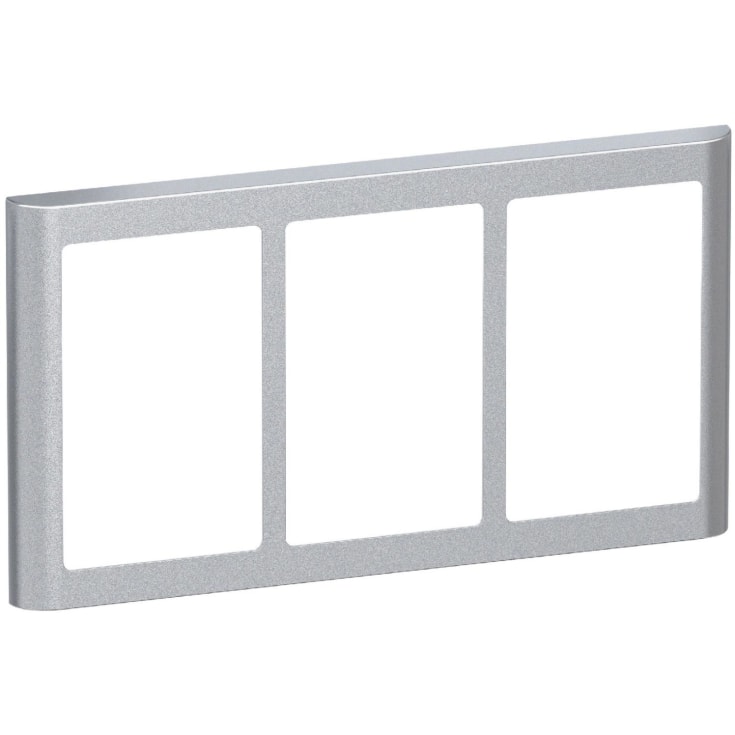 LK Fuga 63 Soft designramme 3x1½ modul i stålmetallic