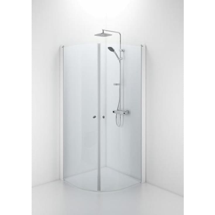 Contura Shower Space dusjdør, 72,3 cm, klart glass, hvit profil