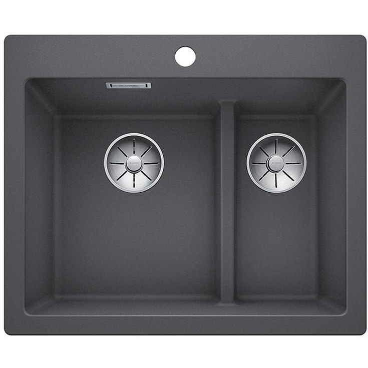 Blanco Pleon 6 Split UXI diskbänk, 61,5x51 cm, grå