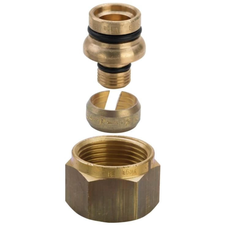 Viega rødgods klemringskobling, 15 mm x 3/4"