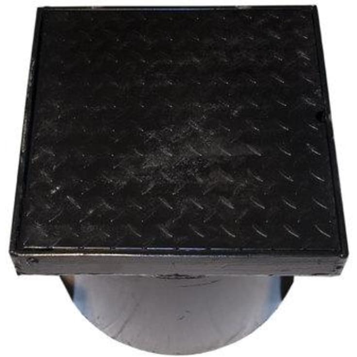 Duco teleskopisk betäckning inkl. lock för 425 mm avloppsrör, 2,5 ton, svart