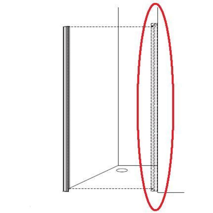 Contura Shower Space nischprofil, matt aluminium
