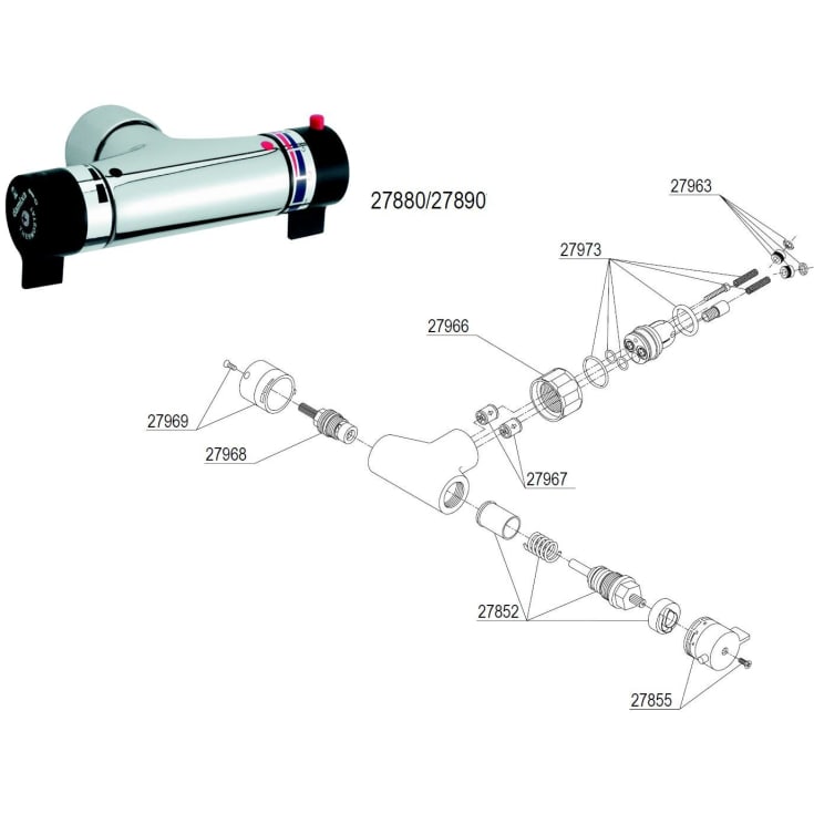 Reservedelsoversikt - Damixa Renoveringsbatteri