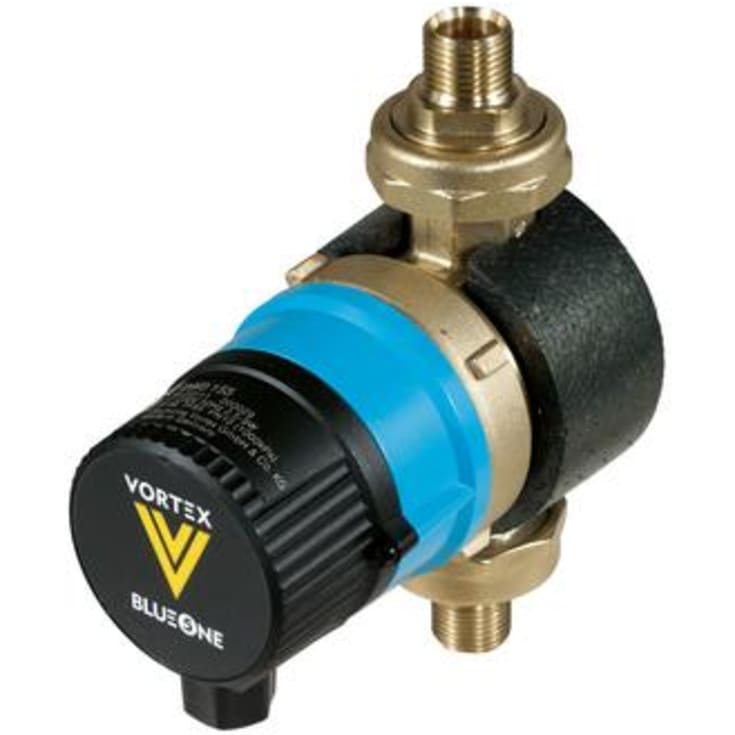 Vortex 155 BWO-MT cirkulationspump med kopplingar och termostat, varmvatten