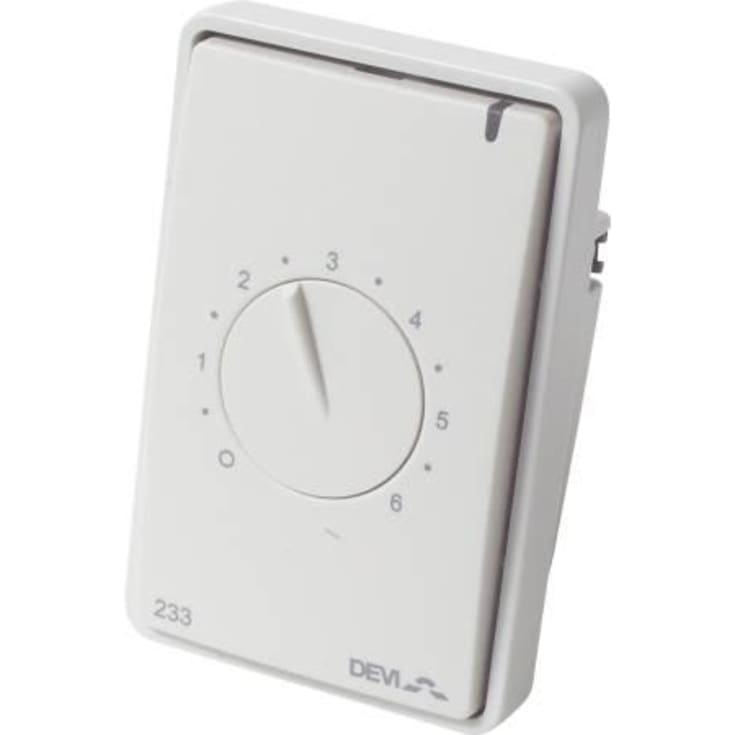Afdækning for DEVIreg 233 elgulvvarme termostat, 1½ modul, lysegrå