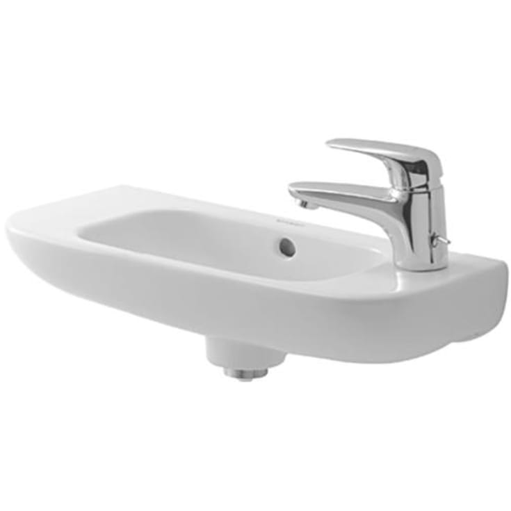 Duravit D-Code håndvask, 50x22 cm, højre, hvid