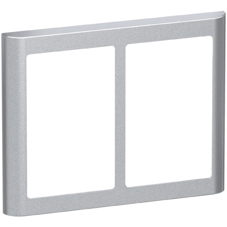 LK Fuga 63 Soft designramme 2x1½ modul i stålmetallic