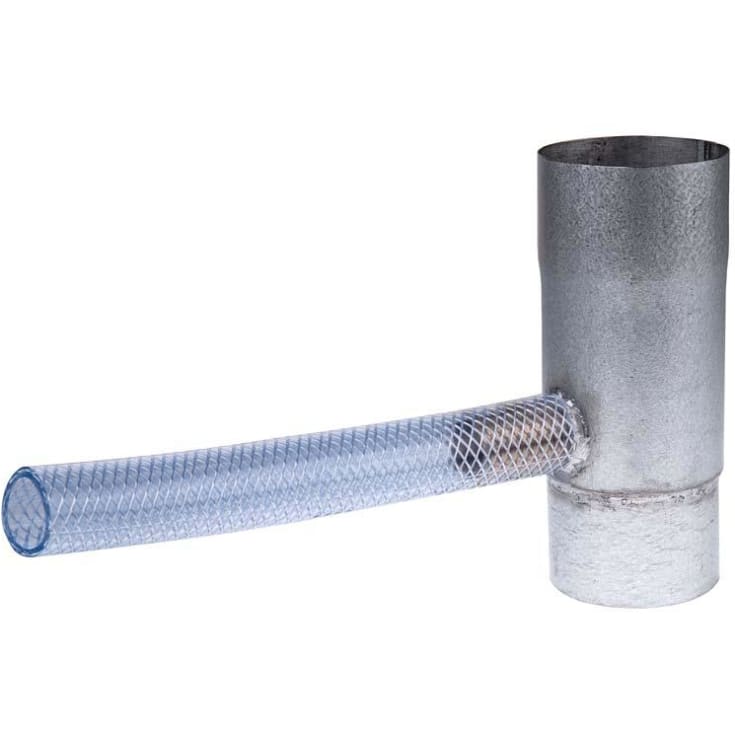 Plastmo vandudtag Ø75 mm med flexslange i aluzink