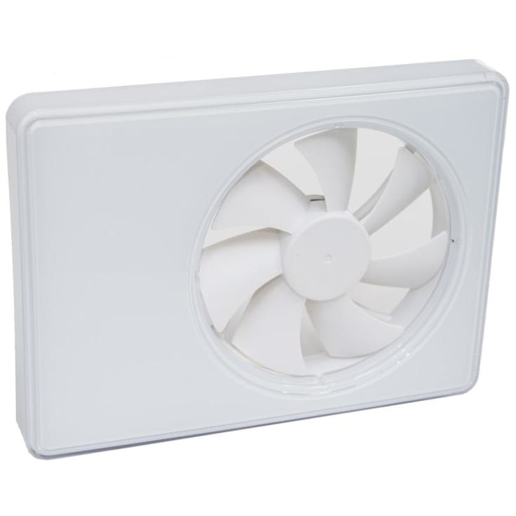 Duka SmartFan badventilator, fugtstyring, timer, Ø100 mm, hvid