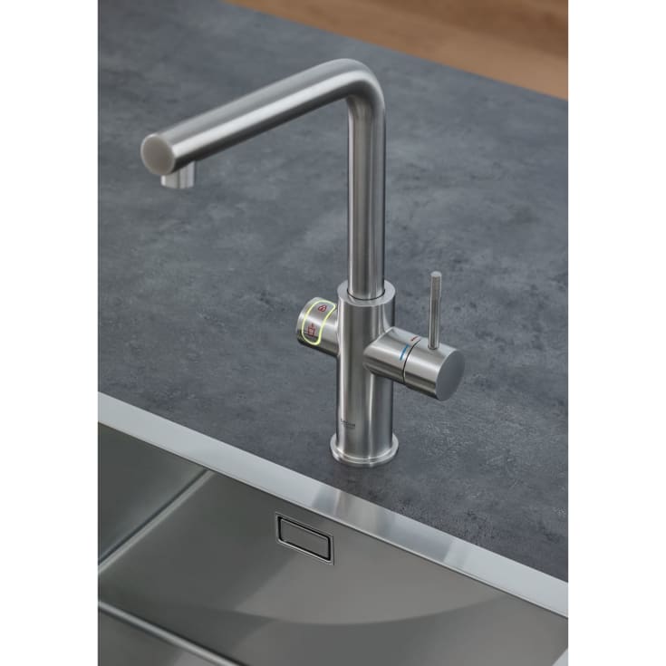 Grohe Red Duo kjøkkenarmatur, 3 liters varmtvannsbereder, stål