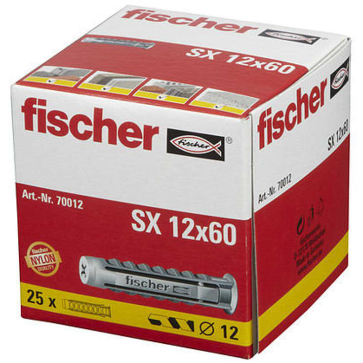 Fischer SX12 rawlplug (Ø 12mm) - 25 stk
