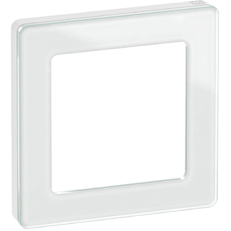 LK Fuga Pure designramme, 1 modul, hvid glas