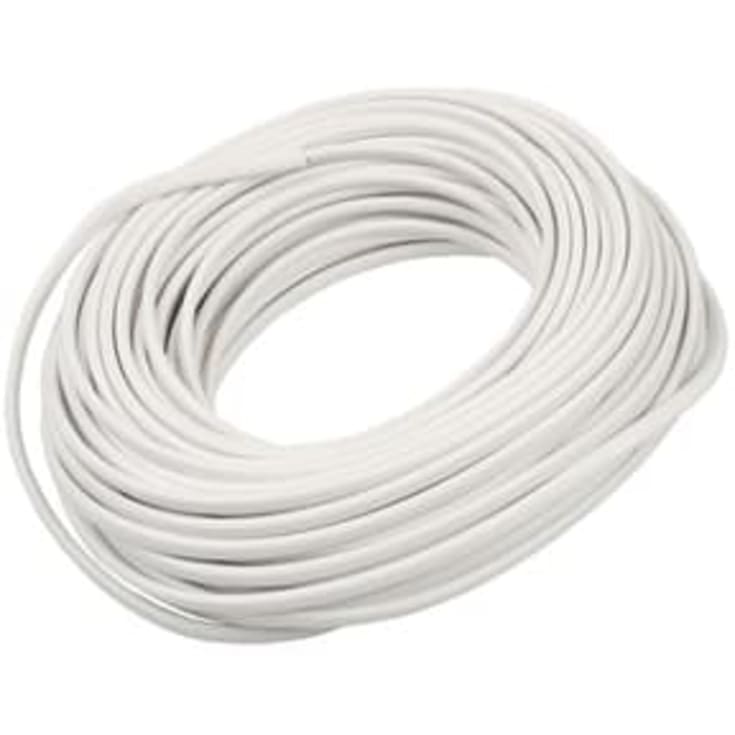 Thorkild Larsen rund plastledning PKL 2x0,75 mm², hvid, 25 meter