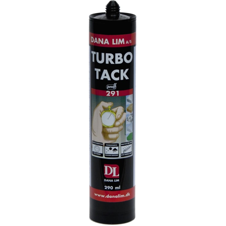 Dana Lim 291 Turbo Tack montagelim 290 ml, hvid