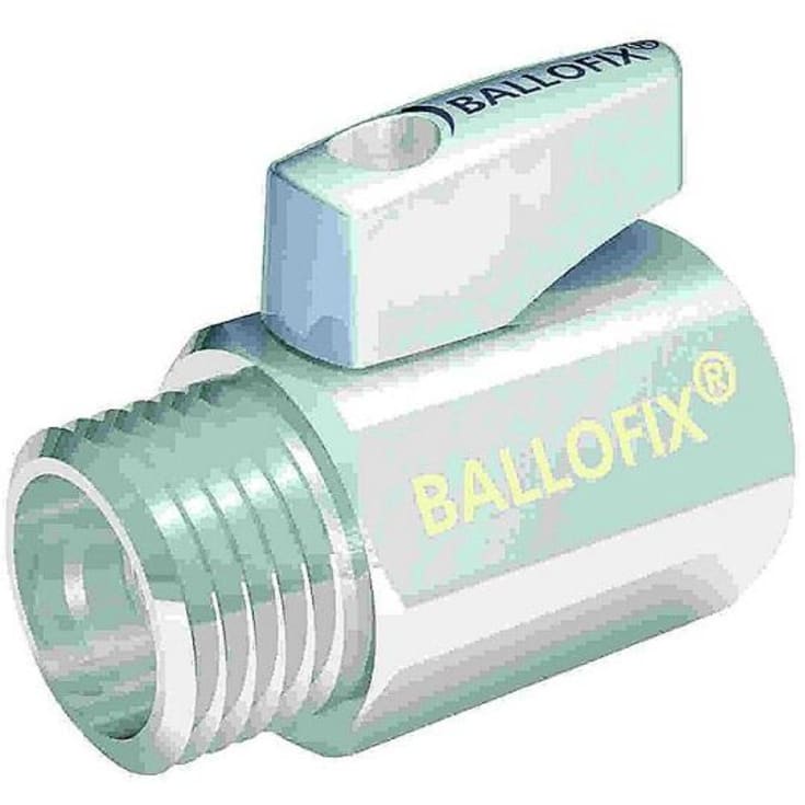 Ballofix kuglehane 1/2" muffe/nippel m/krom greb