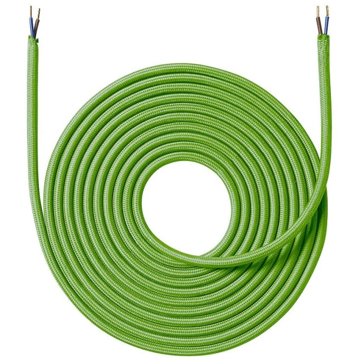 Nielsen stoffledning 2x0,75 mm², 4 meter, limegrønn