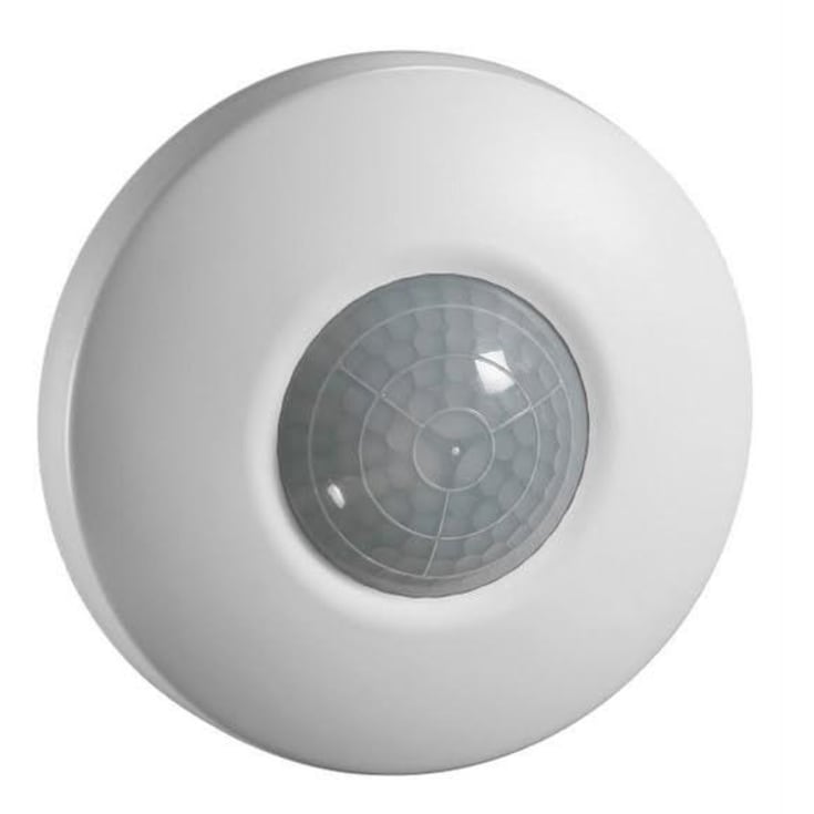 Servodan PIR-sensor Minilux 360° med relæ 24V Ø80 mm i hvid