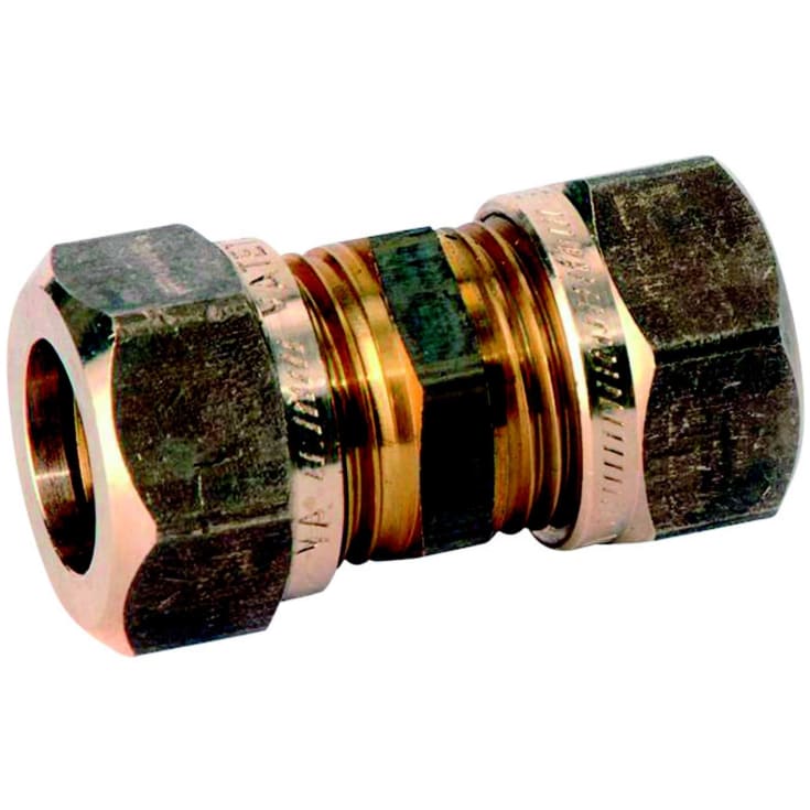 Vatette rak koppling, gul 6mm