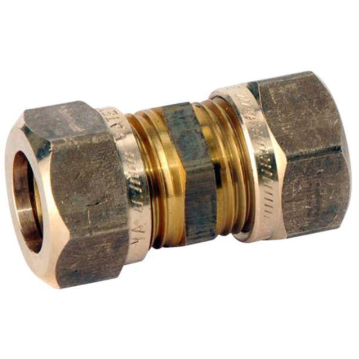 Vatette rak koppling, gul 22mm
