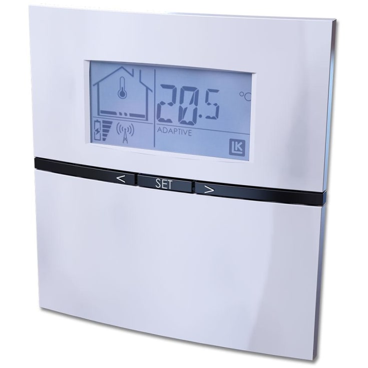 LK Systems rumstermostat RF ICS. 2 trådlös, vit