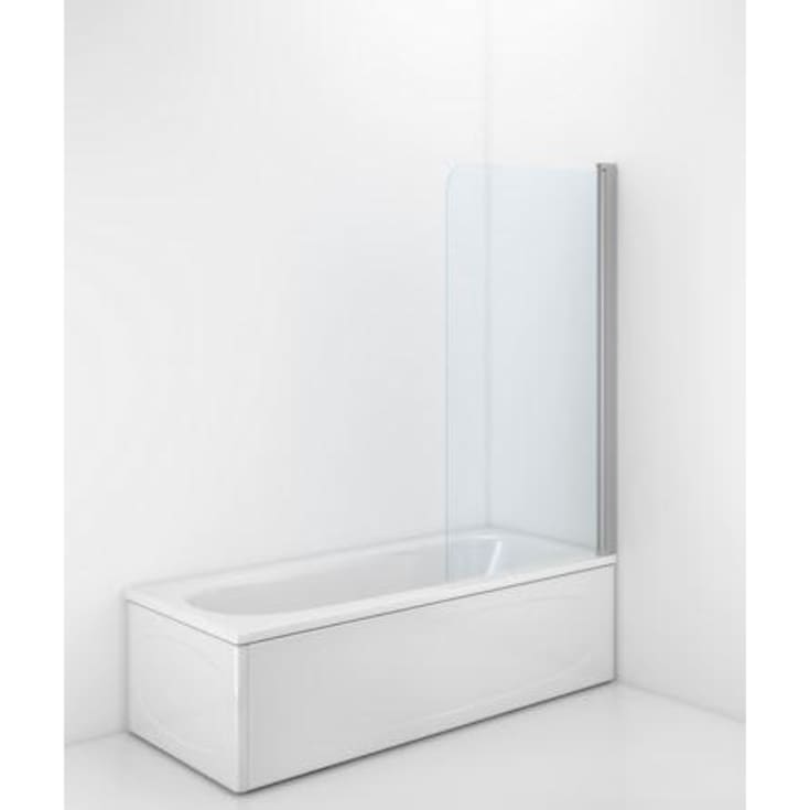 Contura Shower Space badekarsvegg, 79 cm, klart glass, aluminium profil