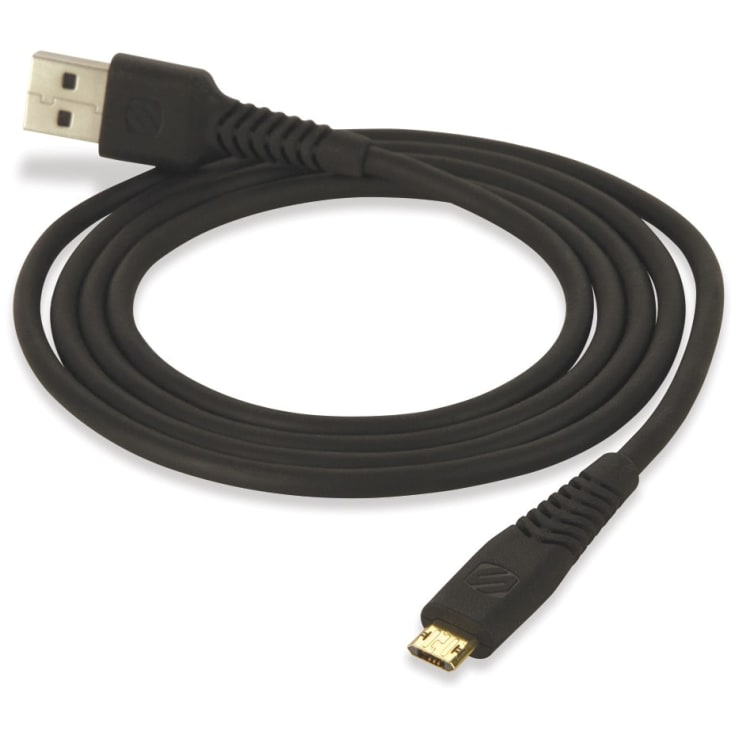 Scosche syncABLE™ Heavy Duty ladekabel 1,2m, sort, Micro USB