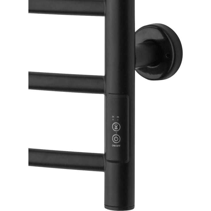TVS Eldo 9 Buet Håndklædetørrer med timer f/El-tilslutning 860 x 530 mm, Sort