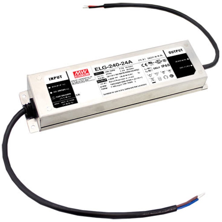 MeanWell udendørs LED driver 24V IP67 240W