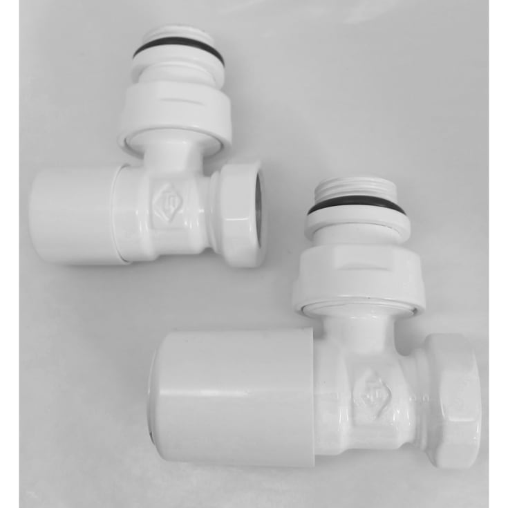 Kriss Skandi First Manuel 1/2" ventilsett, vinkelløpende, hvit
