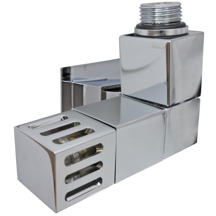 Kriss 4-K2 Rom Plus ventilsett vinkelløpende m/Romtermostat, Krom