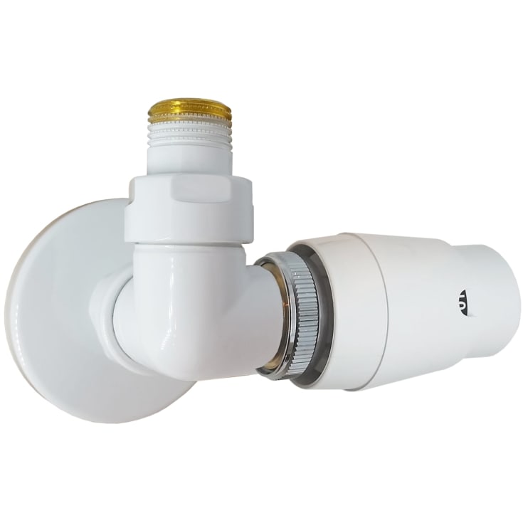Kriss Corner RTL Ventilsett m/Returtermostat i venstre side, Hvit