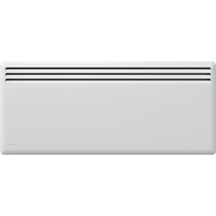 Nobø Front panelovn uten termostat, 1250W/230V, hvit, 13 m²